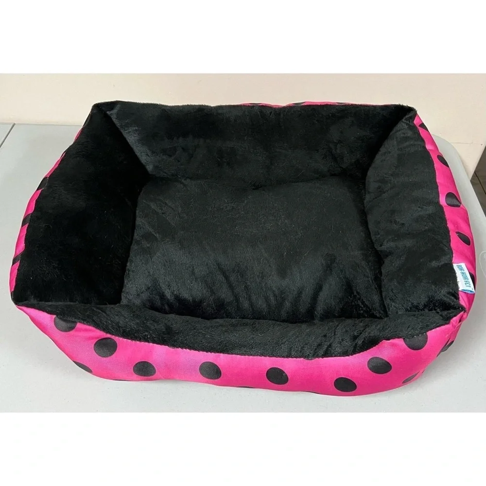 Bow-Wow Pet Magenta Pink Polka Dots Dot Fleece Cat Dog Pet Bed 💕🐾 #bed #pets